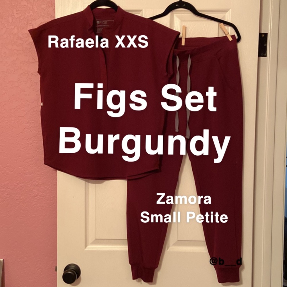 Figs Set Burgundy